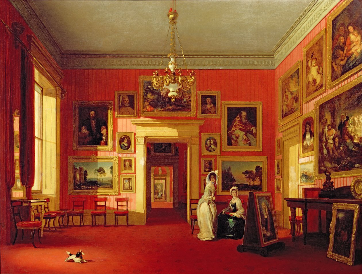 Lord Northwick在Thirlestaine House的画廊，c.1846-47 作者 罗伯特·赫斯基森