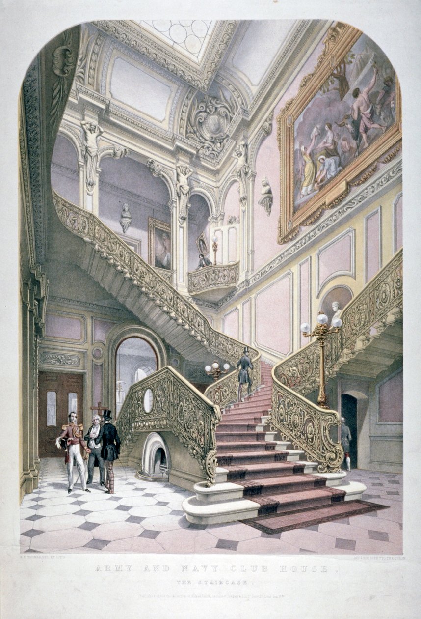陆军和海军俱乐部，Pall Mall，威斯敏斯特，伦敦，1853年 作者 罗伯特·肯特·托马斯