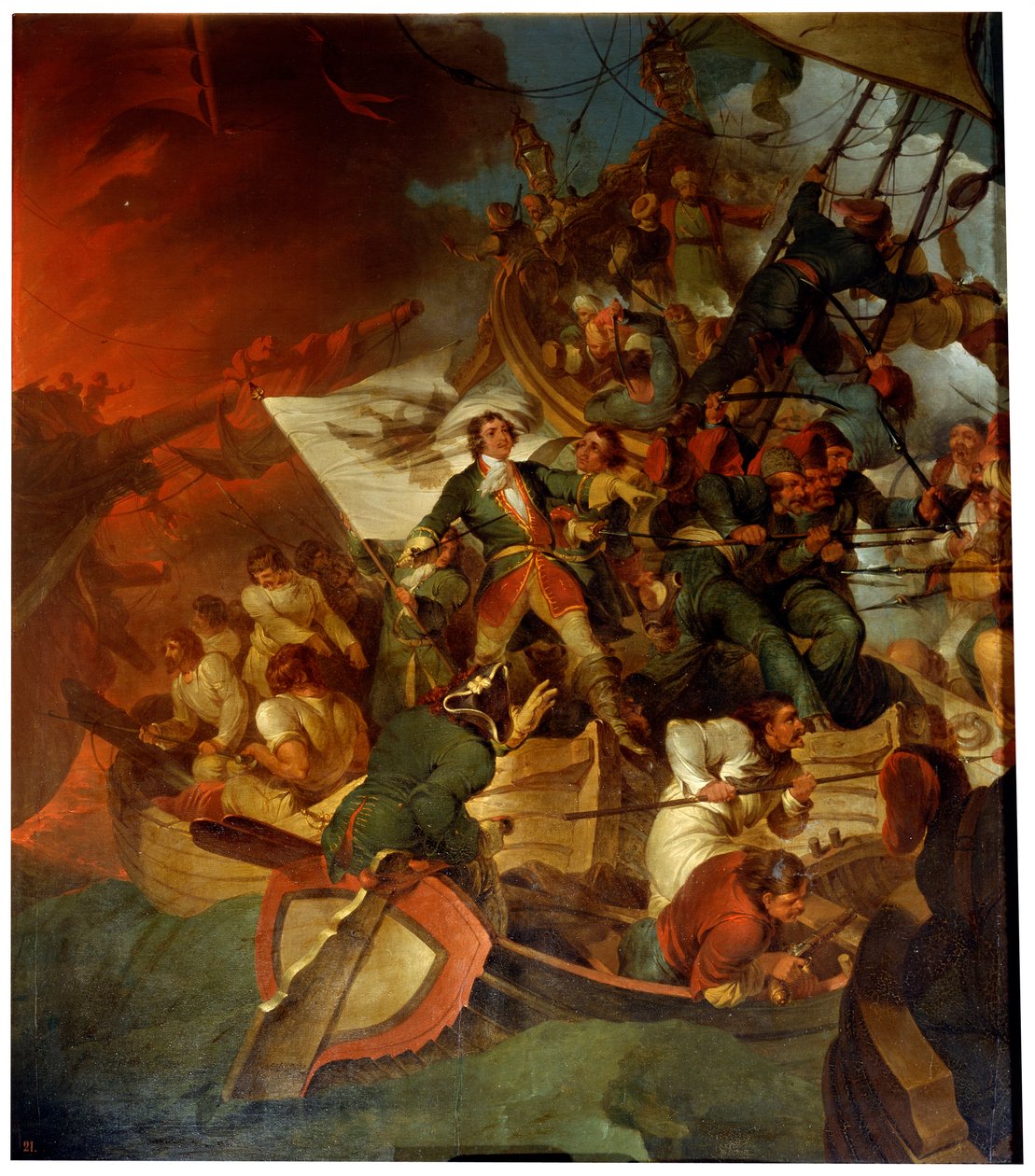 1696年5月18日攻占亚速的消息》，18世纪末或19世纪 作者 罗伯特·克·波特