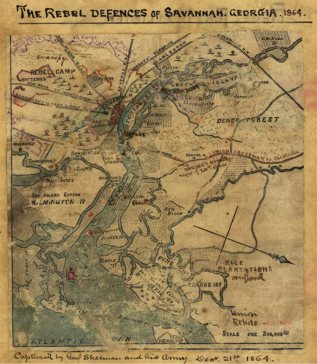 攻击普拉斯基堡1862 年 4 月，佐治亚州，萨凡纳，普拉斯基堡的袭击。LOC gvhs01.vhs00277 作者 罗伯特·诺克斯·斯登