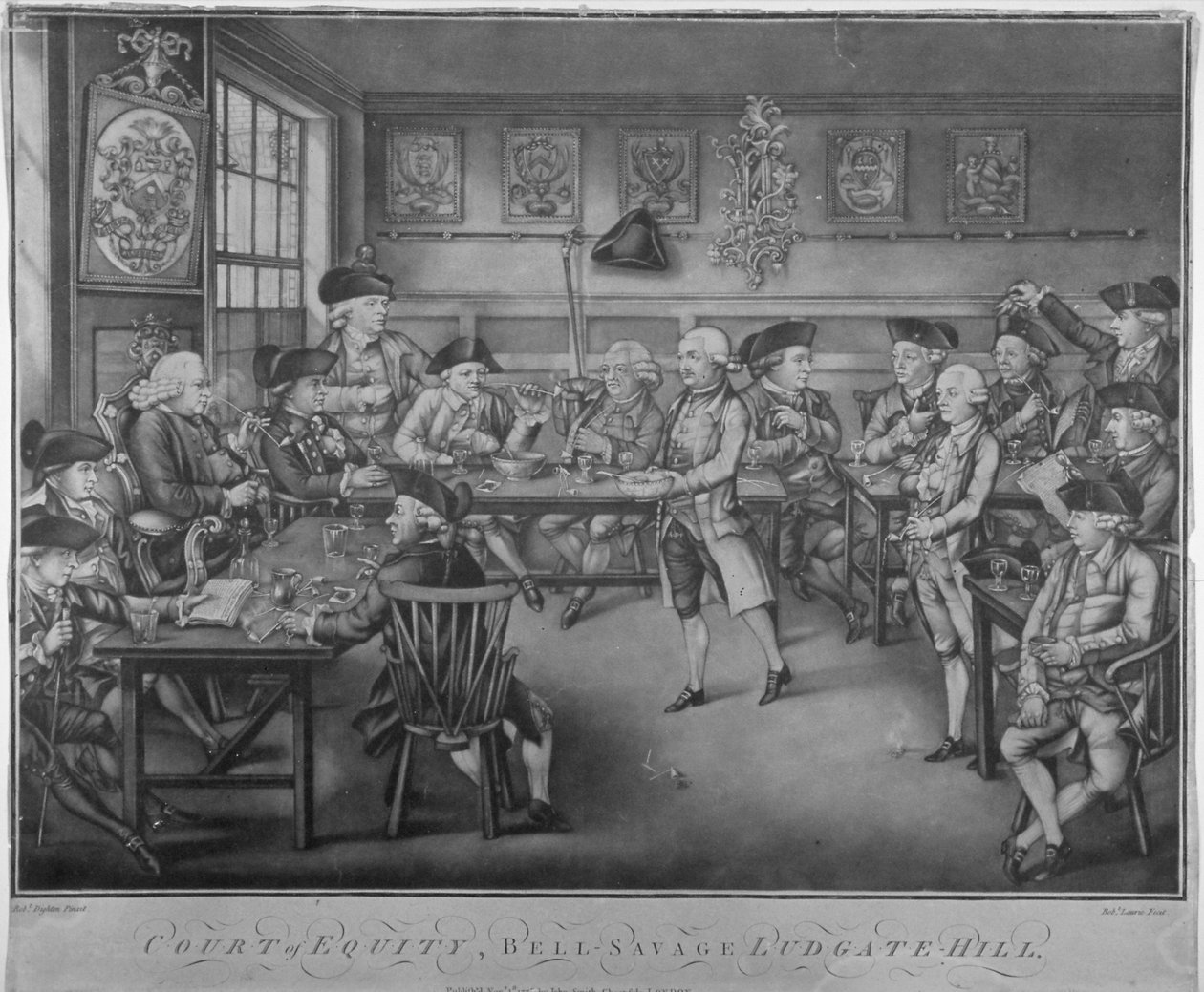 伦敦市路德盖特山Belle Sauvage旅馆衡平法法院，1778年 作者 罗伯特·劳瑞
