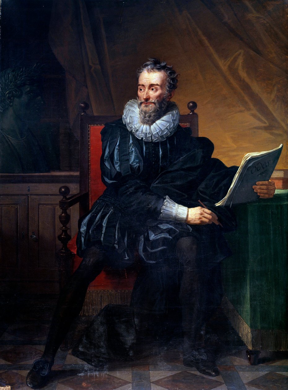 法国诗人 Francois de Malherbe (1555-1628) 脚下的肖像，Robert Lefevre (1755-1830) 作于 19 世纪 1,5x2,09 m 巴黎，圣吉纳维芙图书馆 作者 罗伯特·勒菲佛尔