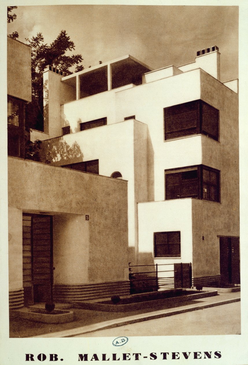 位于巴黎第16区的Mallet-Stevens路上的房子，c.1930 作者 罗伯特·马利特·史蒂文斯
