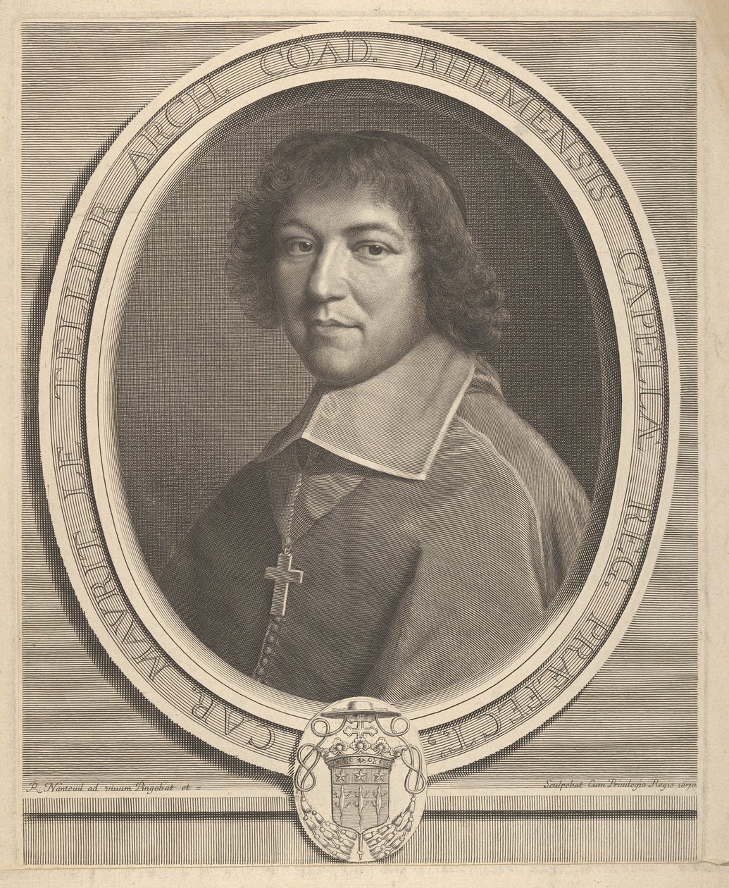 查尔斯·莫里斯·勒·泰利尔（Charles-Maurice Le Tellier），1670年。 作者 罗伯特·南特伊