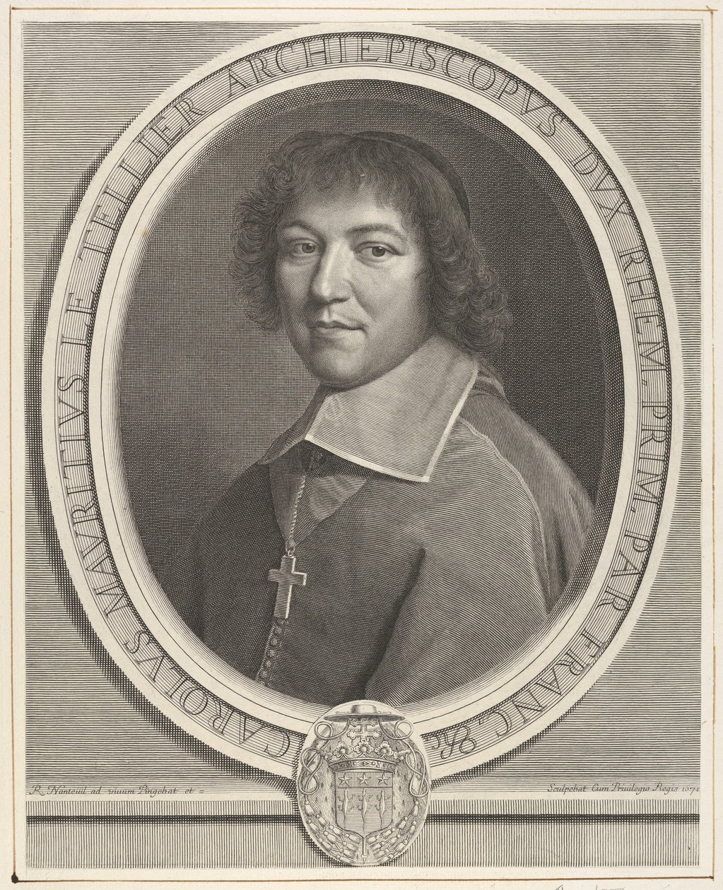 查尔斯·莫里斯·勒·泰利尔（Charles-Maurice le Tellier），1671年。 作者 罗伯特·南特伊