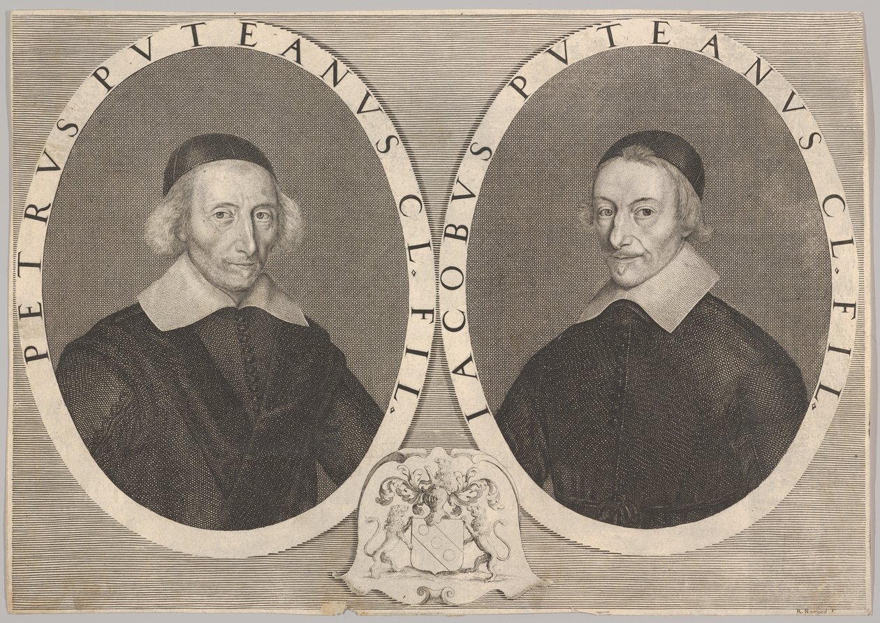 Pierre和Jacques Dupuy的双画像， 1648-49。 作者 罗伯特·南特伊