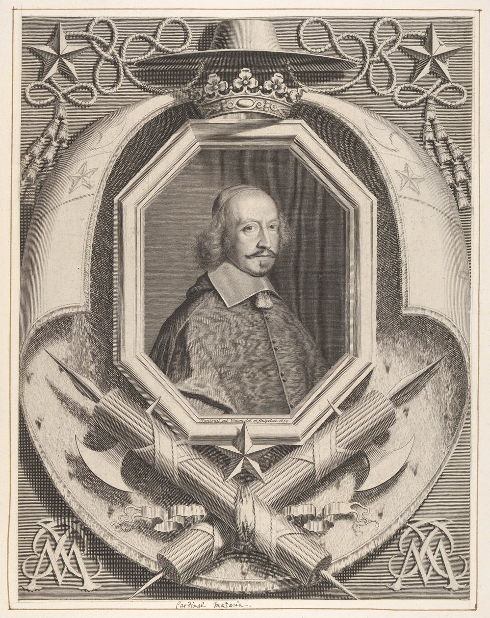 红衣主教朱尔斯·马扎林（Jules Mazarin），1659年。 作者 罗伯特·南特伊