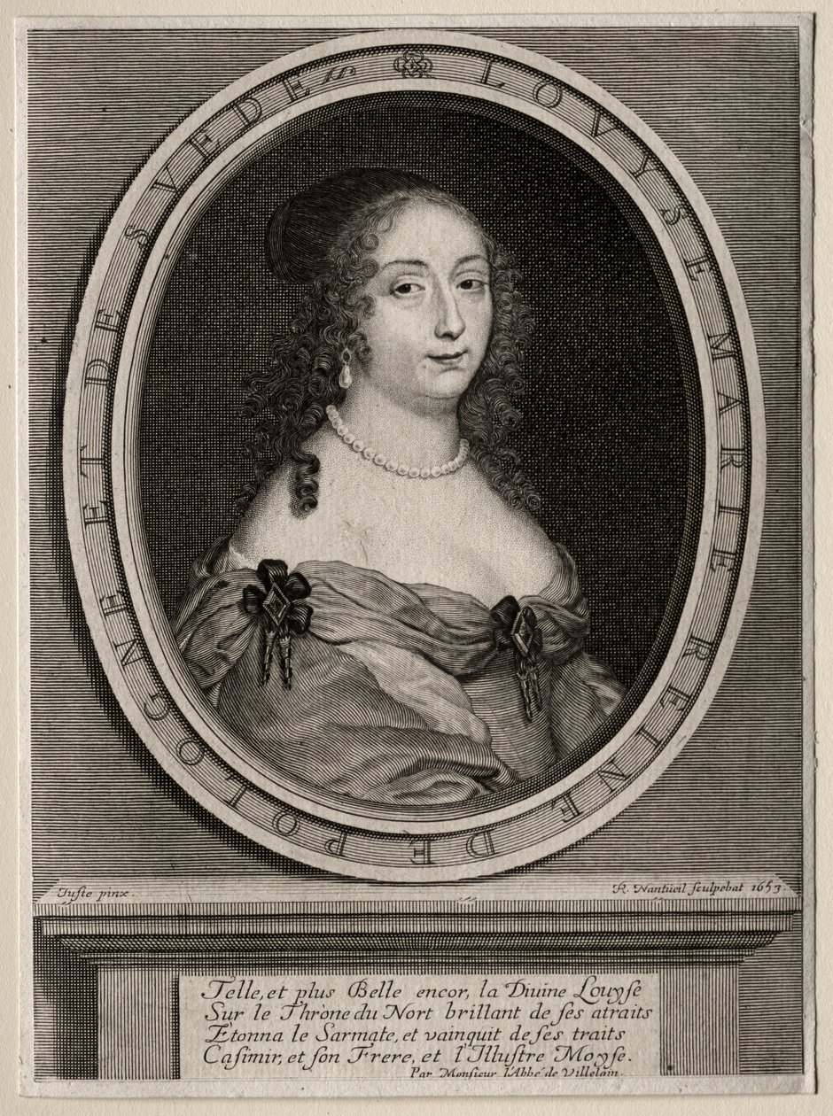 波兰女王玛丽·路易丝·德·冈萨格（Marie Louise de Gonzague），1653年。 作者 罗伯特·南特伊