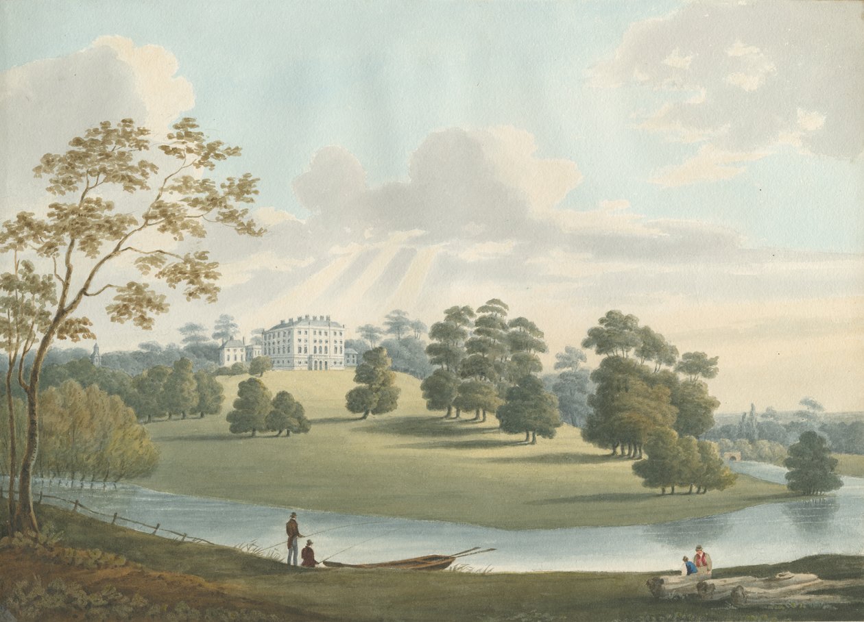 Patshull House：水彩画，nd [1826] 作者 罗伯特·诺伊斯