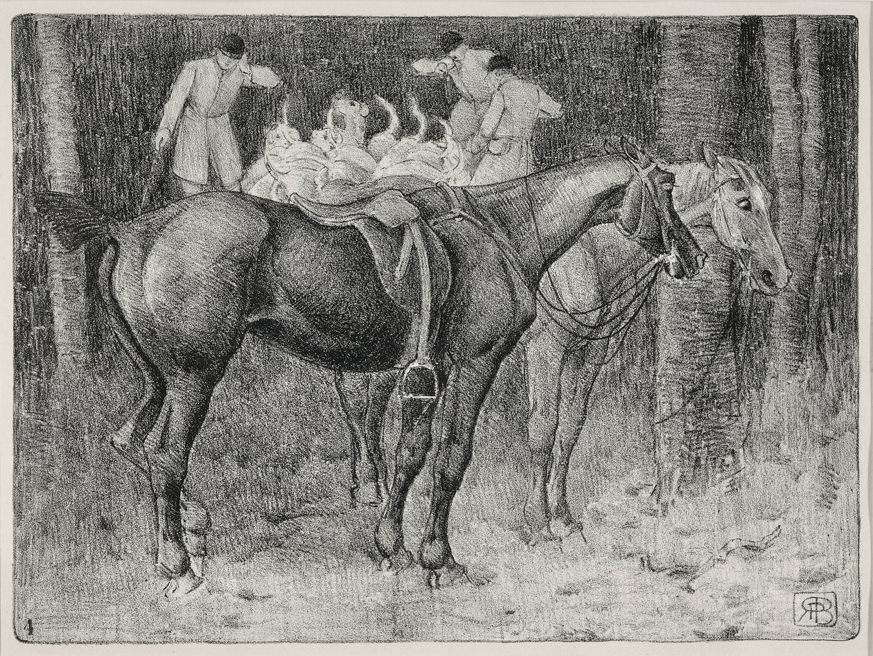 Hunting scene (litho) 作者 罗伯特·波希尔·贝文
