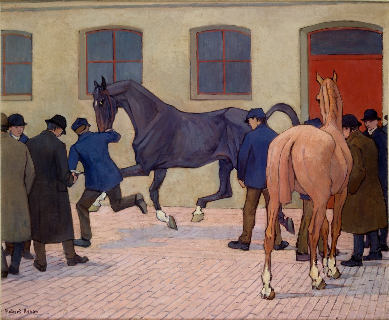 在Tattersalls展出，约1919年 作者 罗伯特·波希尔·贝文