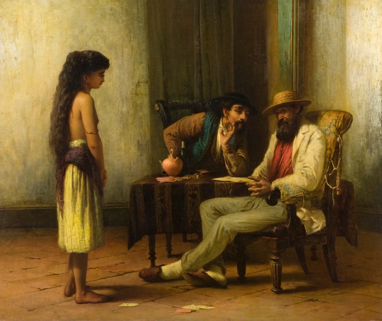 The Quadroon Girl，c.1855-73（布面油画） 作者 罗伯特·RSA·加文