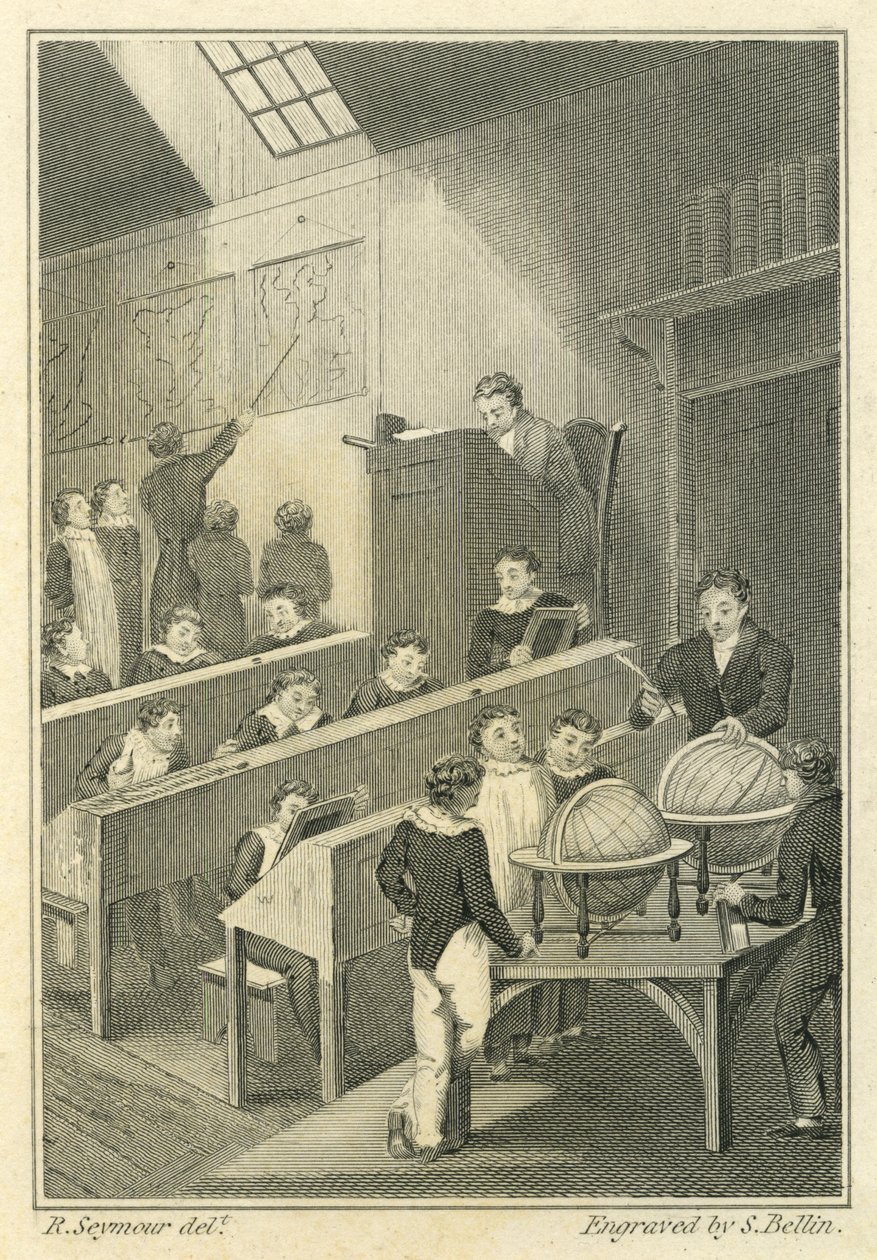 Nicholas Nickleby：Dotheboys Hall，由Samuel Bellin雕刻（1799-1893） 作者 罗伯特·西摩