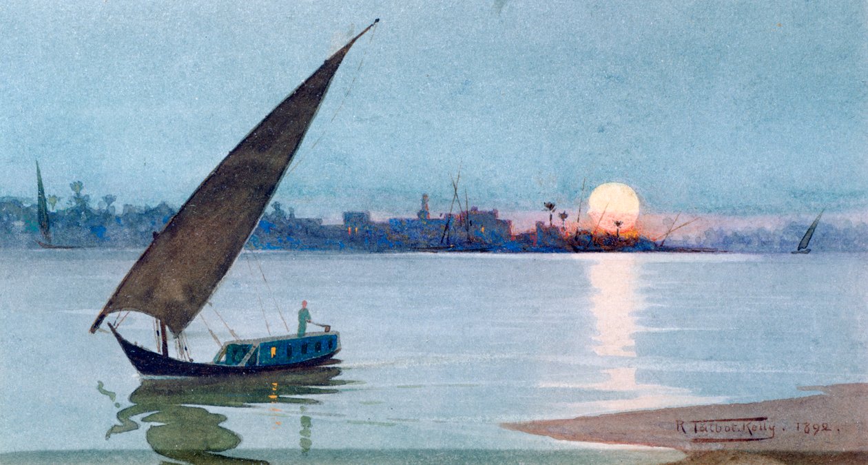 东湖，埃及》，1892年 作者 罗伯特·塔尔博特·凯利