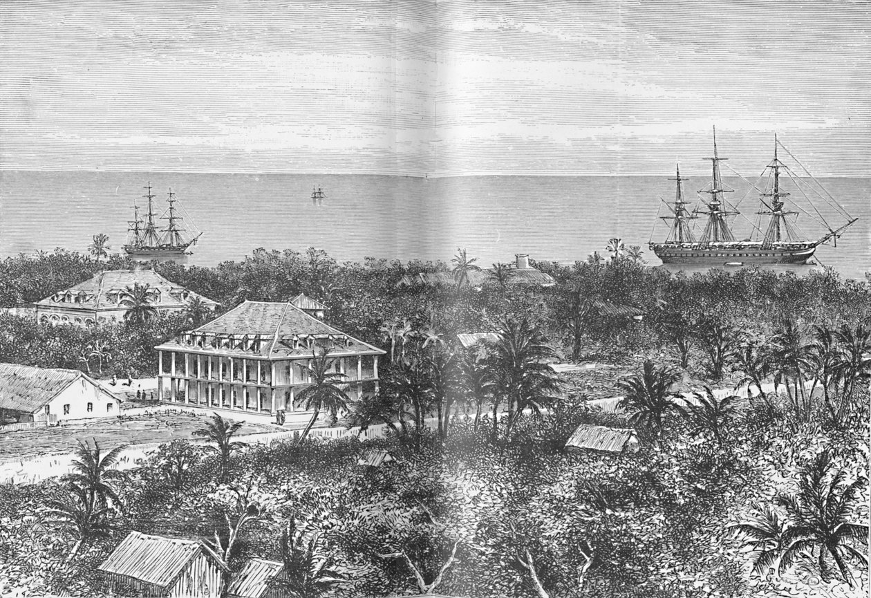 1890年，大溪地帕皮提皇后宫，1890年 作者 罗伯特·泰勒·普里切特