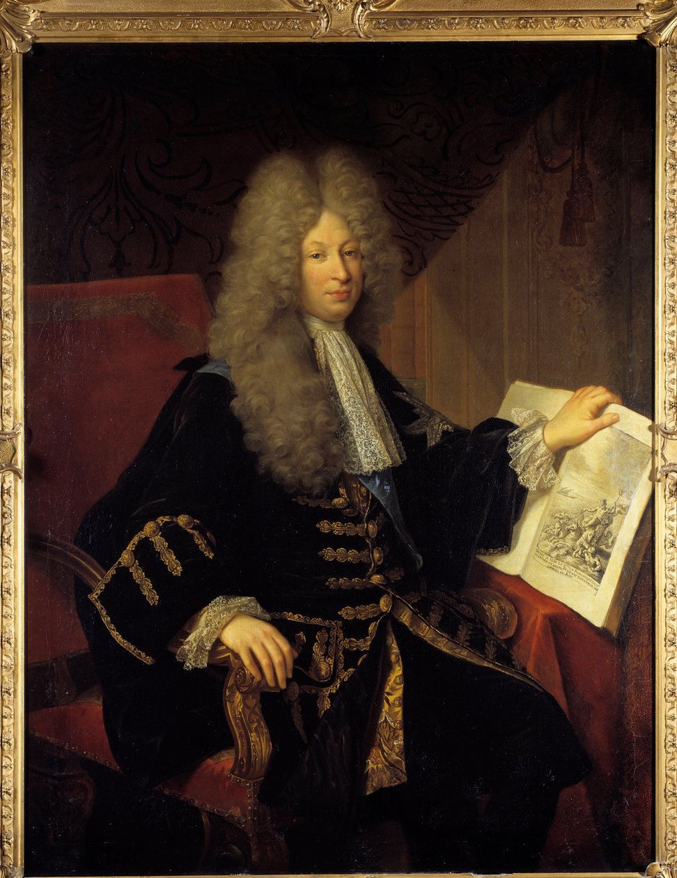 Jerome Phelypeaux 的肖像，庞恰特雷恩伯爵 (1674-1747) 海洋绘画部长 Robert Levrac Tournieres (1667-1752) 18 世纪 1,37 x 1,07 m 凡尔赛宫，城堡博物馆 作者 罗伯特·图尼尔