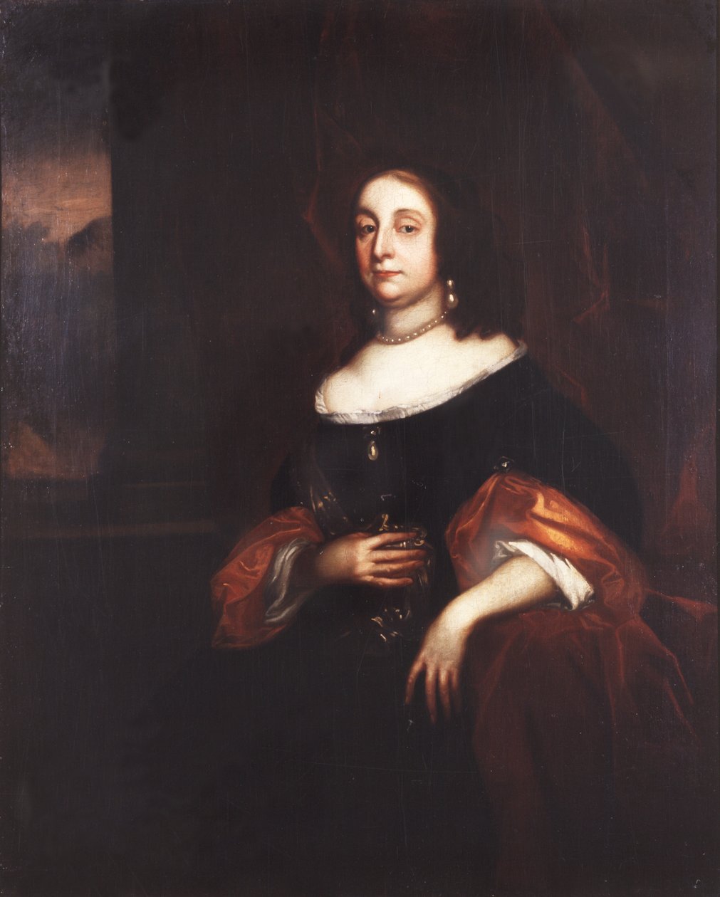 伊丽莎白·克伦威尔（Elizabeth Cromwell），妮·布尔奇耶（Ne Bourchier），《保护神》，约1654年-58年（布面油画） 作者 罗伯特沃克
