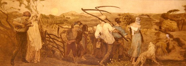 丰收的月亮，约1883年（纸上手绘彩色蚀刻画） 作者 罗伯特·沃克·麦克白