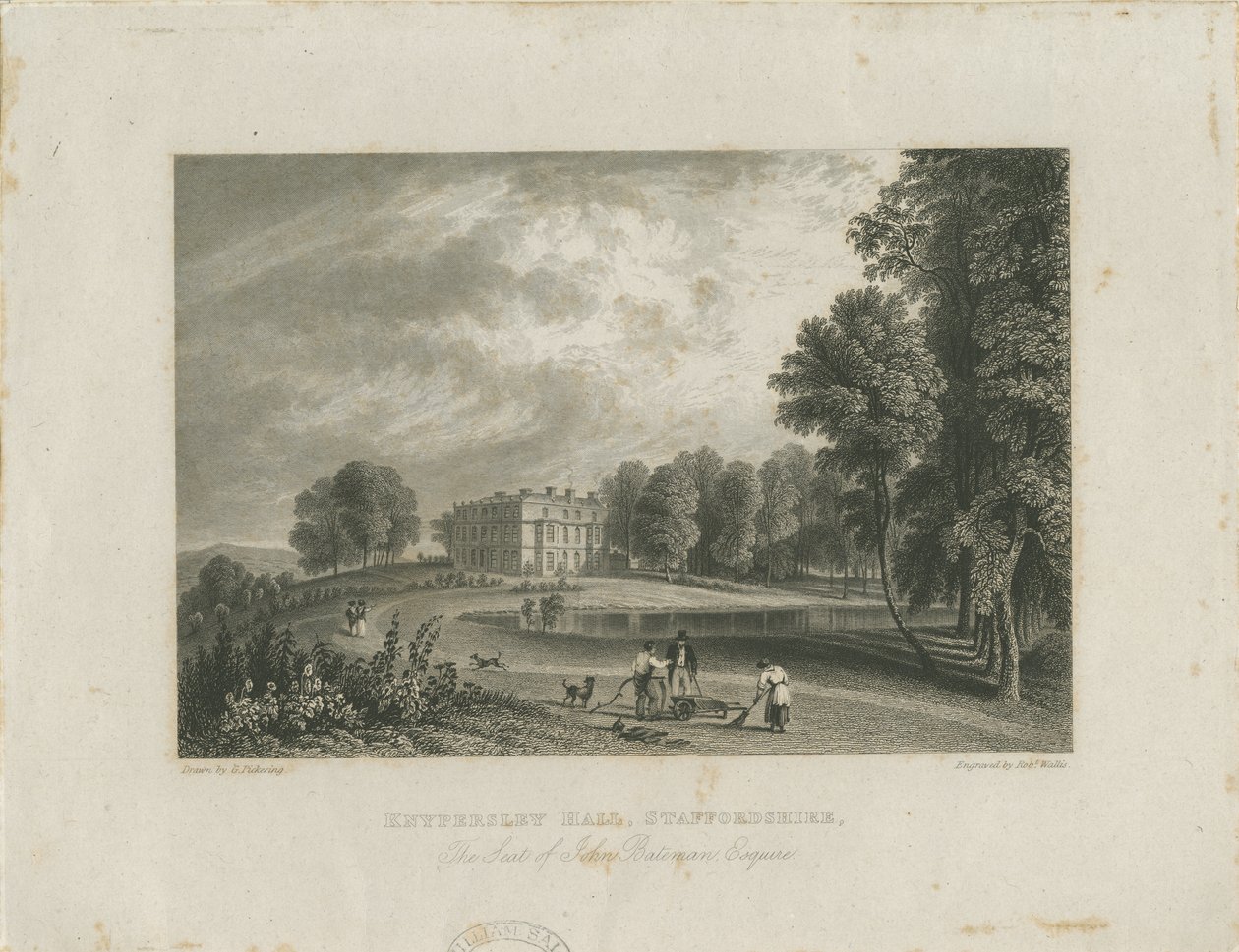 Biddulph-Knypersley Hall [new]：钢版画，nd [？19th cent] 作者 罗伯特·沃利斯