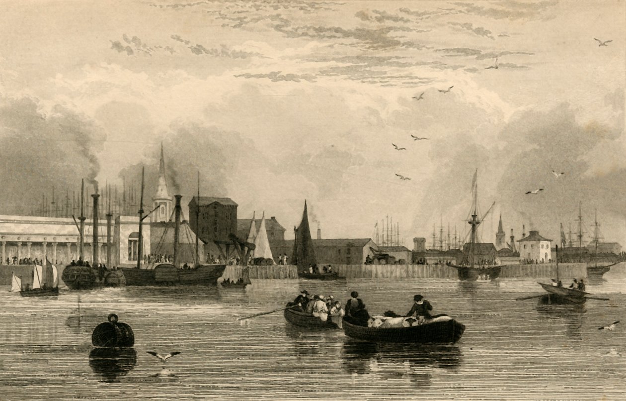 利物浦，来自默西（Mersey），三号...，c1830。 作者 罗伯特·沃利斯