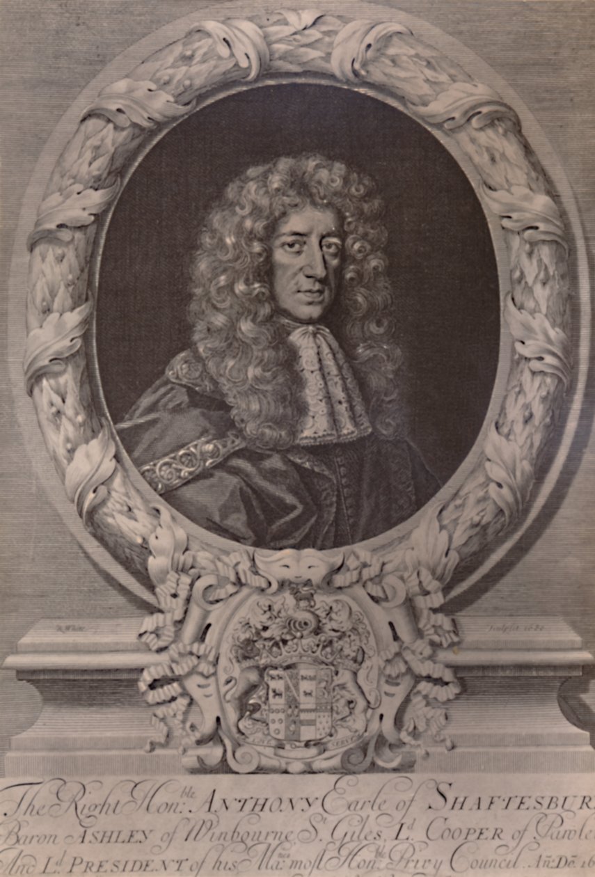 安东尼·阿什利·库珀（Anthony Ashley Cooper），英国政治家沙夫茨伯里第一伯爵，c1680 1894 作者 罗伯特·怀特