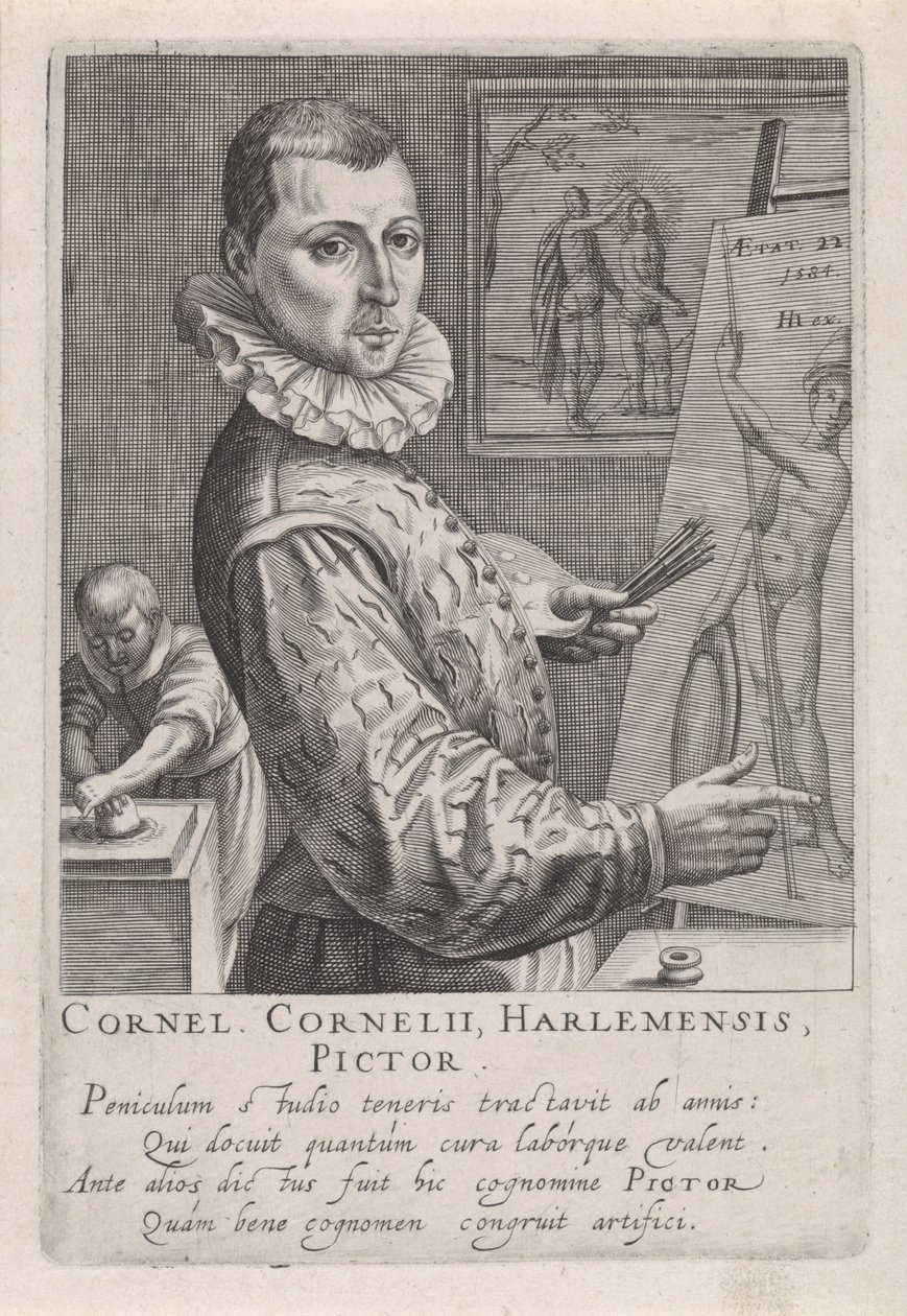 Cornelis Cornelisz的画像。来自哈勒姆 作者 罗伯特·威廉姆斯·德波多斯