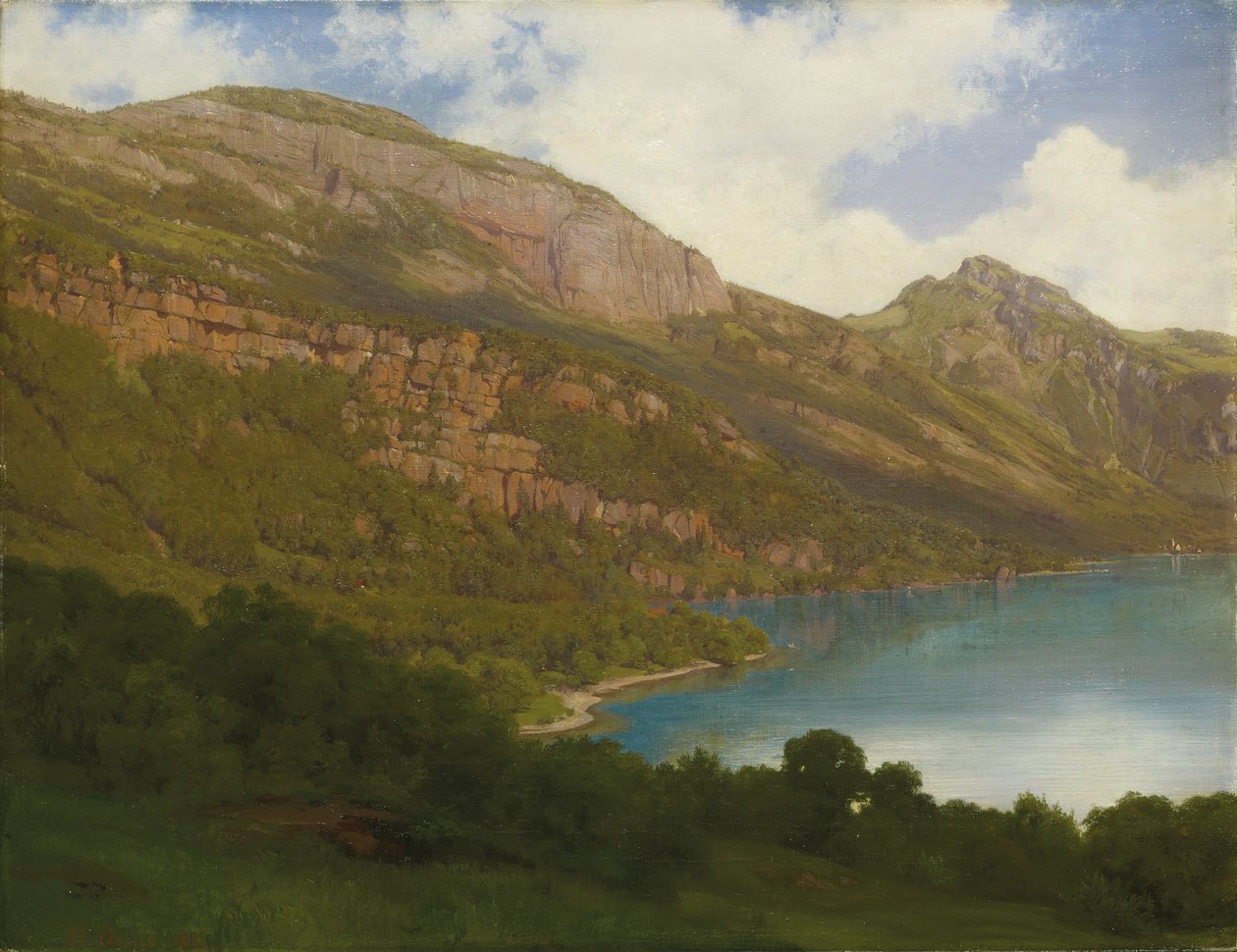 俯瞰着卢塞恩湖的瑞吉全景，1857年 作者 罗伯特·宗德