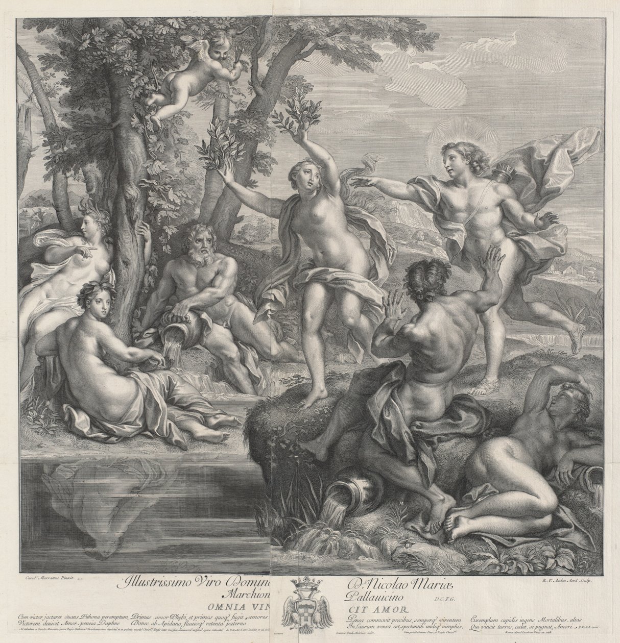 Omnia Vincit Amor [Apollo and Daphne], 1728. 作者 罗伯特·范·奥德纳德