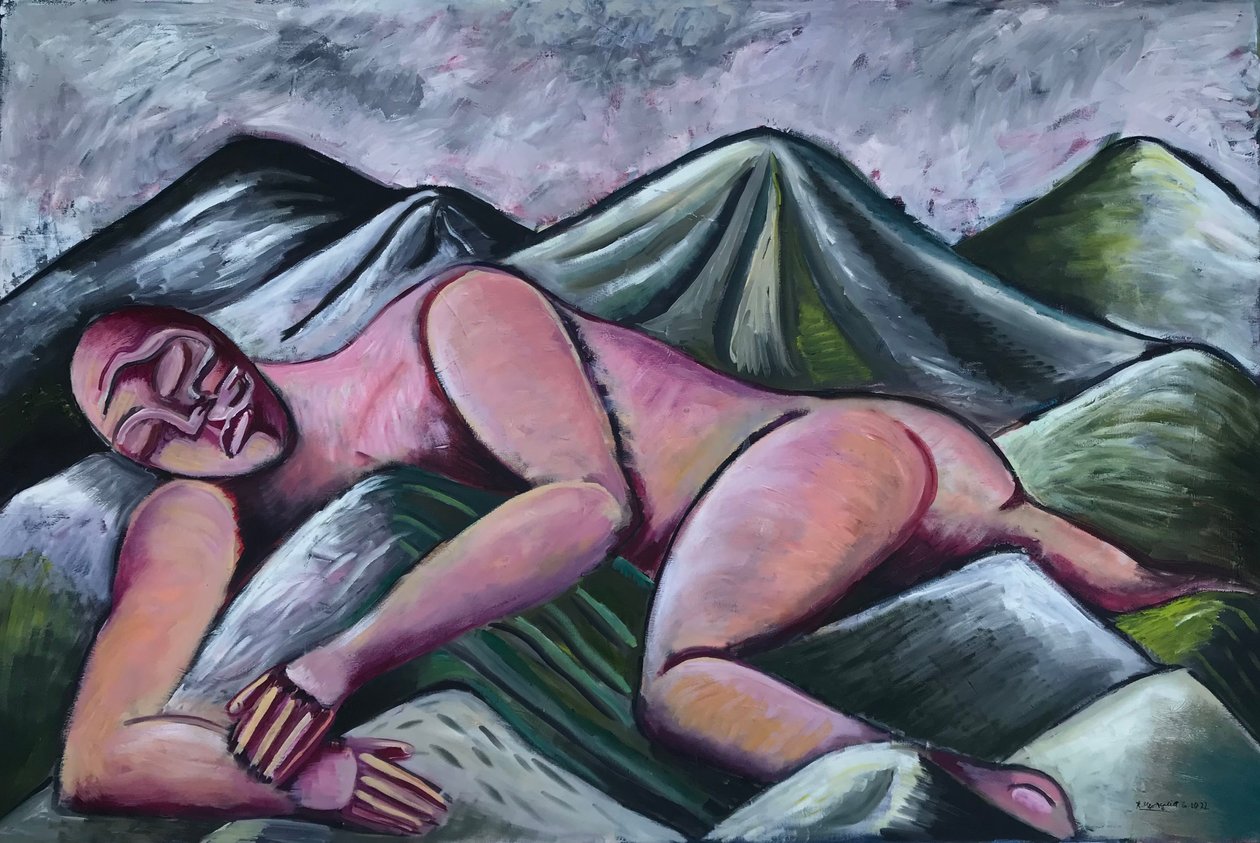 诺夫山，约 2022 年（布面油画） 作者 