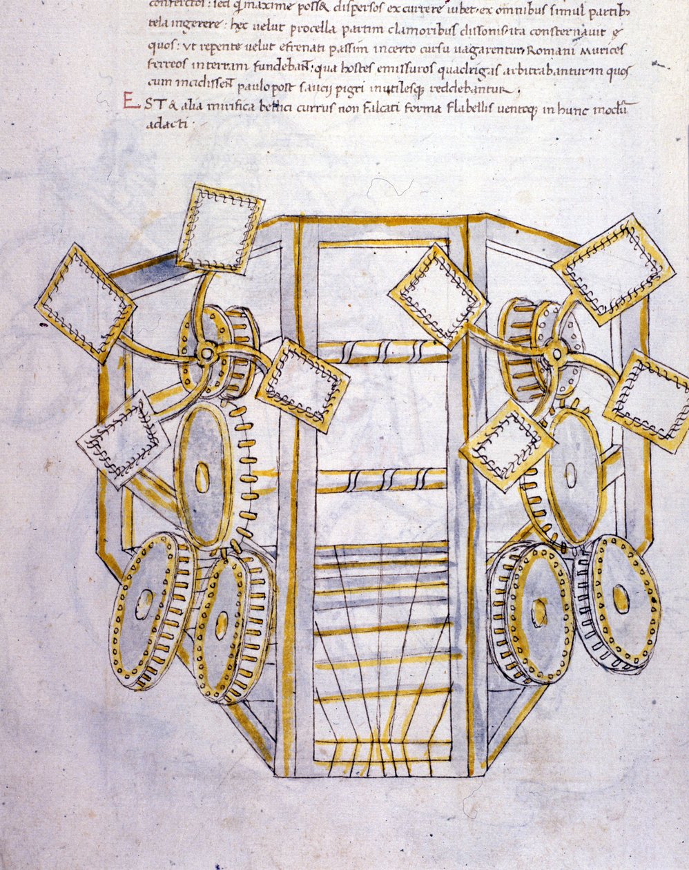 战争艺术：对军事机器的研究，来自工程师 Roberto Valturio（1405-1483？）的“De re Militari”插图 作者 罗伯托·瓦尔图里奥