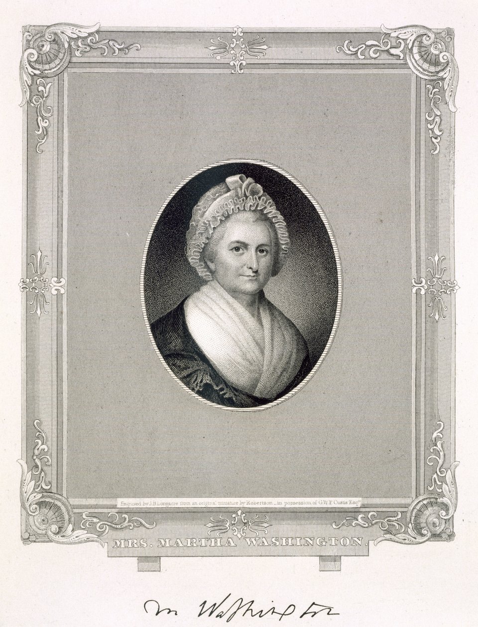 Martha Washington，由James Barton Longacre（1794-1869）刻 作者 罗伯逊