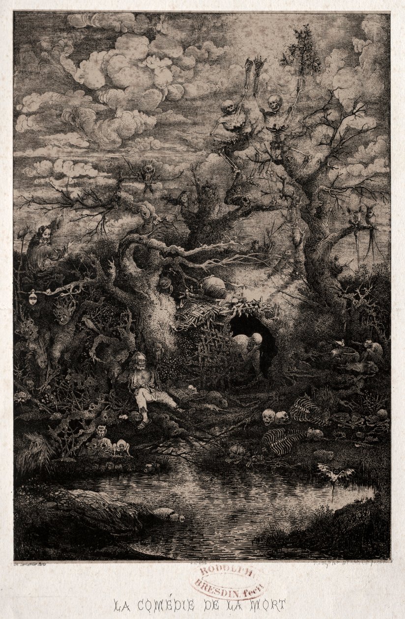 死亡喜剧，1854年。 作者 罗道夫·布雷斯丁