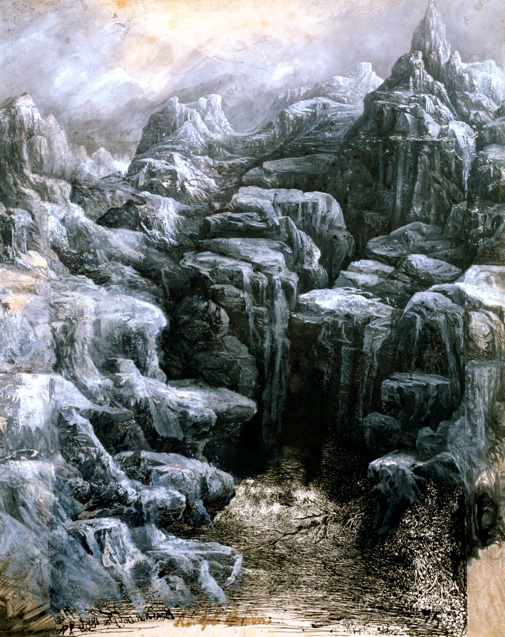 岩石，c1842-1885 作者 罗道夫·布雷斯丁