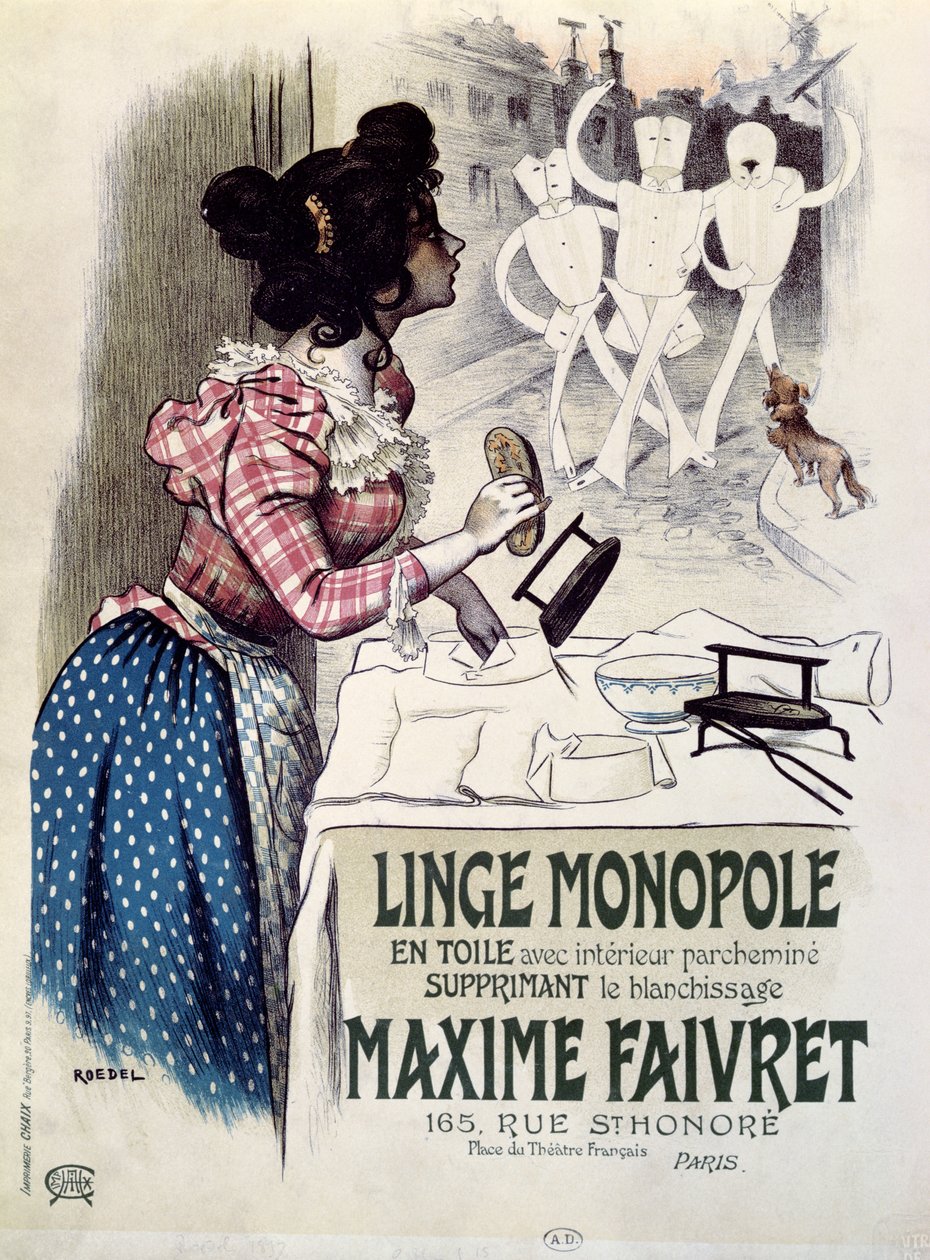 海报广告&39;Linge Monopole&39;抗美白产品，c.1895 作者 罗德尔