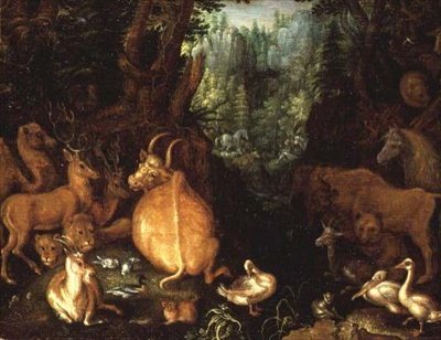 森林景观中的动物和鸟类 作者 罗兰特·雅各布斯（Roelandt Jacobsz）。储蓄