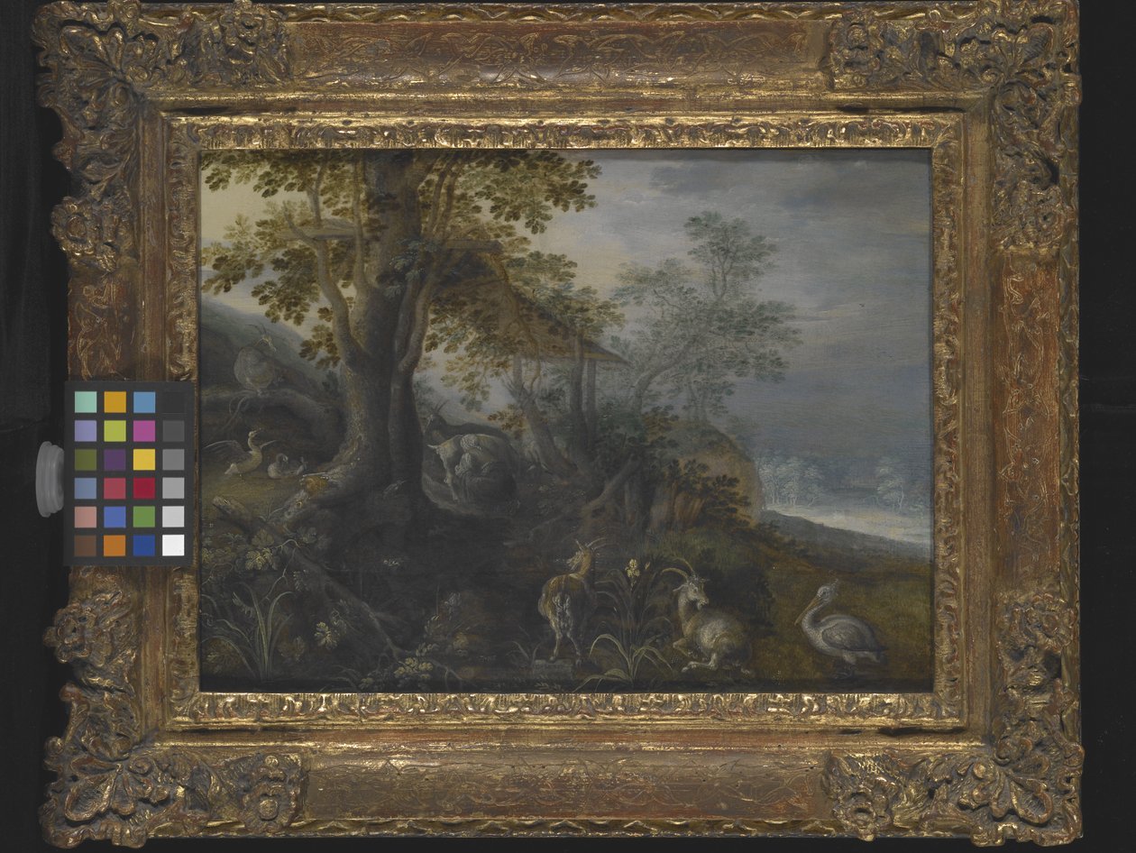 风景与动物（木板油画） 作者 罗兰特·雅各布斯（Roelandt Jacobsz）。储蓄