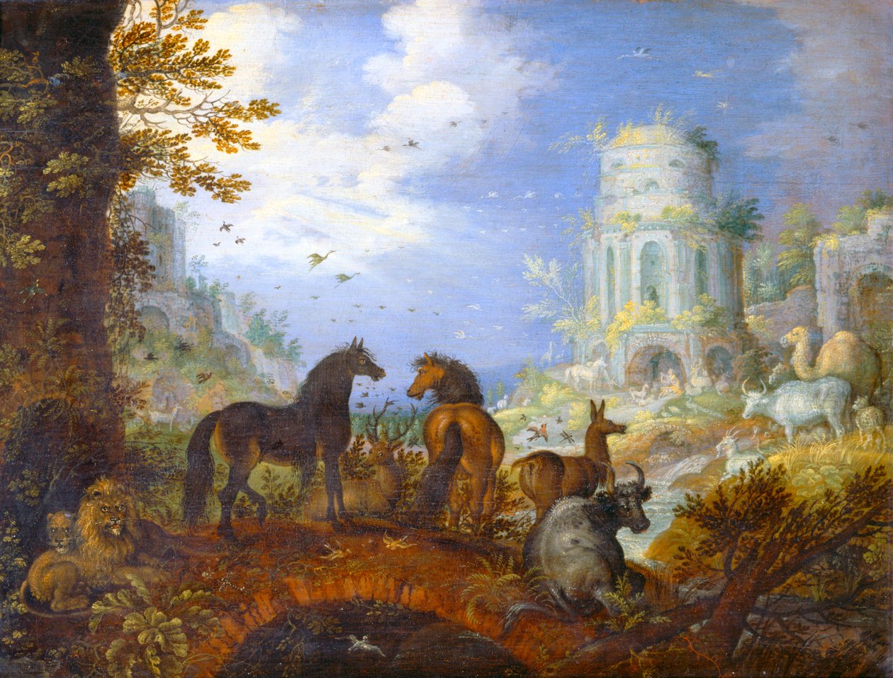 迷人的动物孤儿... 作者 罗兰特·雅各布斯（Roelandt Jacobsz）。储蓄