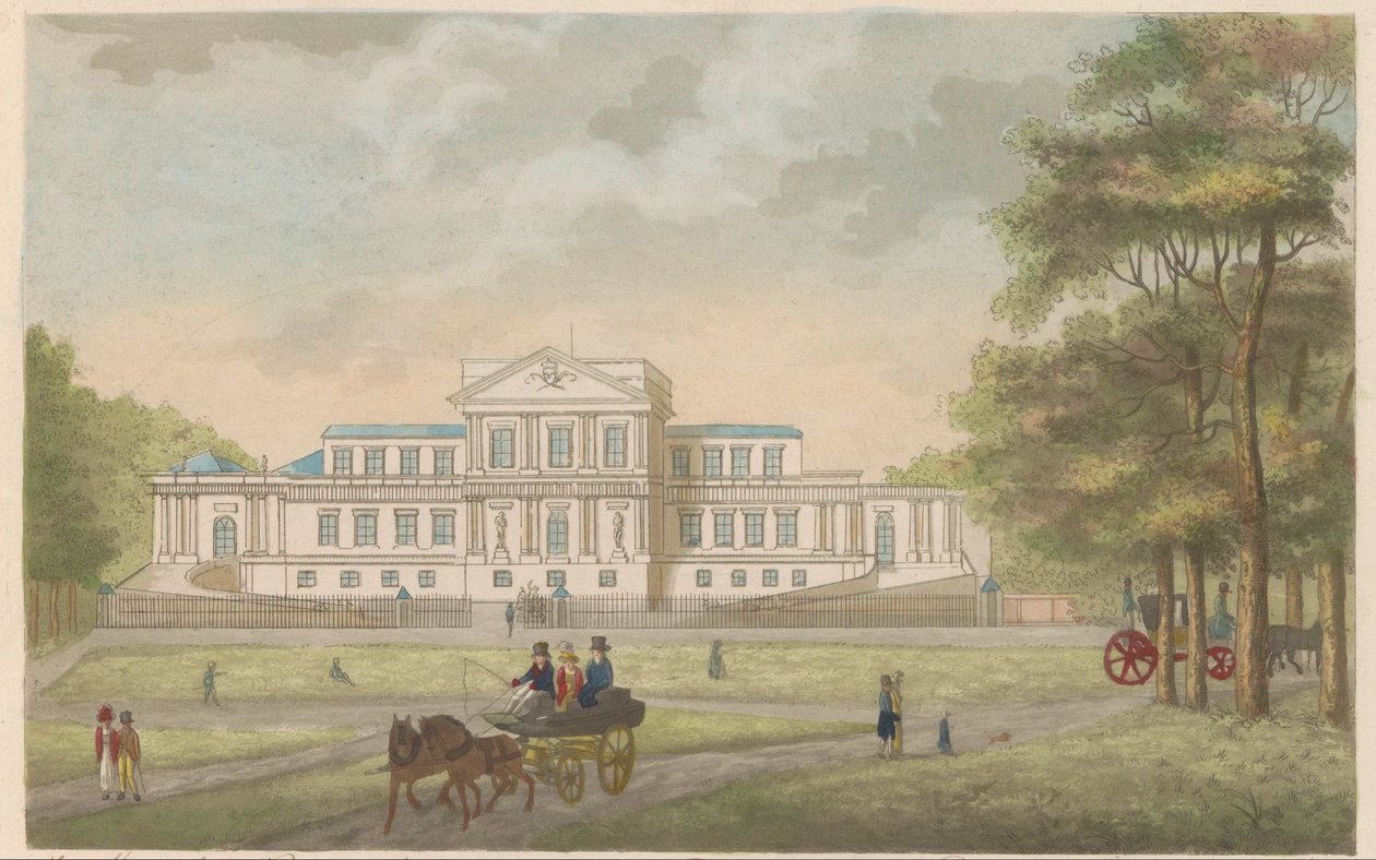 哈勒姆的 Welgelegen 亭，约 1825 年
Het Koninglijke Pavilloen Welgeleegen, gebouwd door den Heere Hope - in den Jaare 1786, bij Haarlem / Le Pavillon Royale Welgeleegen - bati par le Sieur Hope - l