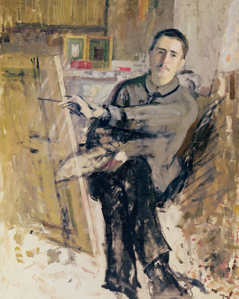 自画像，c.1907-08 作者 罗杰·德·拉弗雷斯奈
