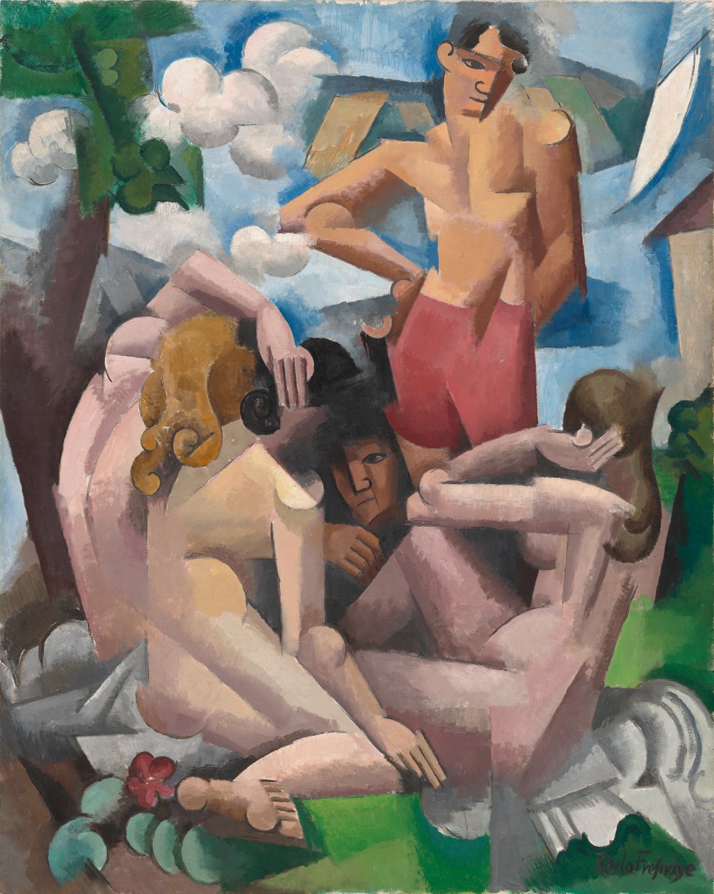 The Bathers，1912 作者 罗杰·德·拉弗雷斯奈
