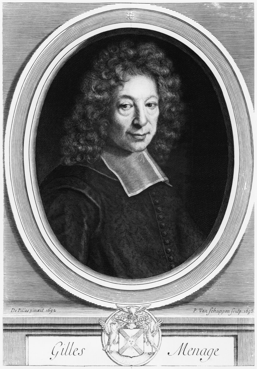 Gilles Menage，1692年，由Pierre Louis van Schuppen（1627-1702）于1698年刻 作者 罗杰·德·皮尔斯