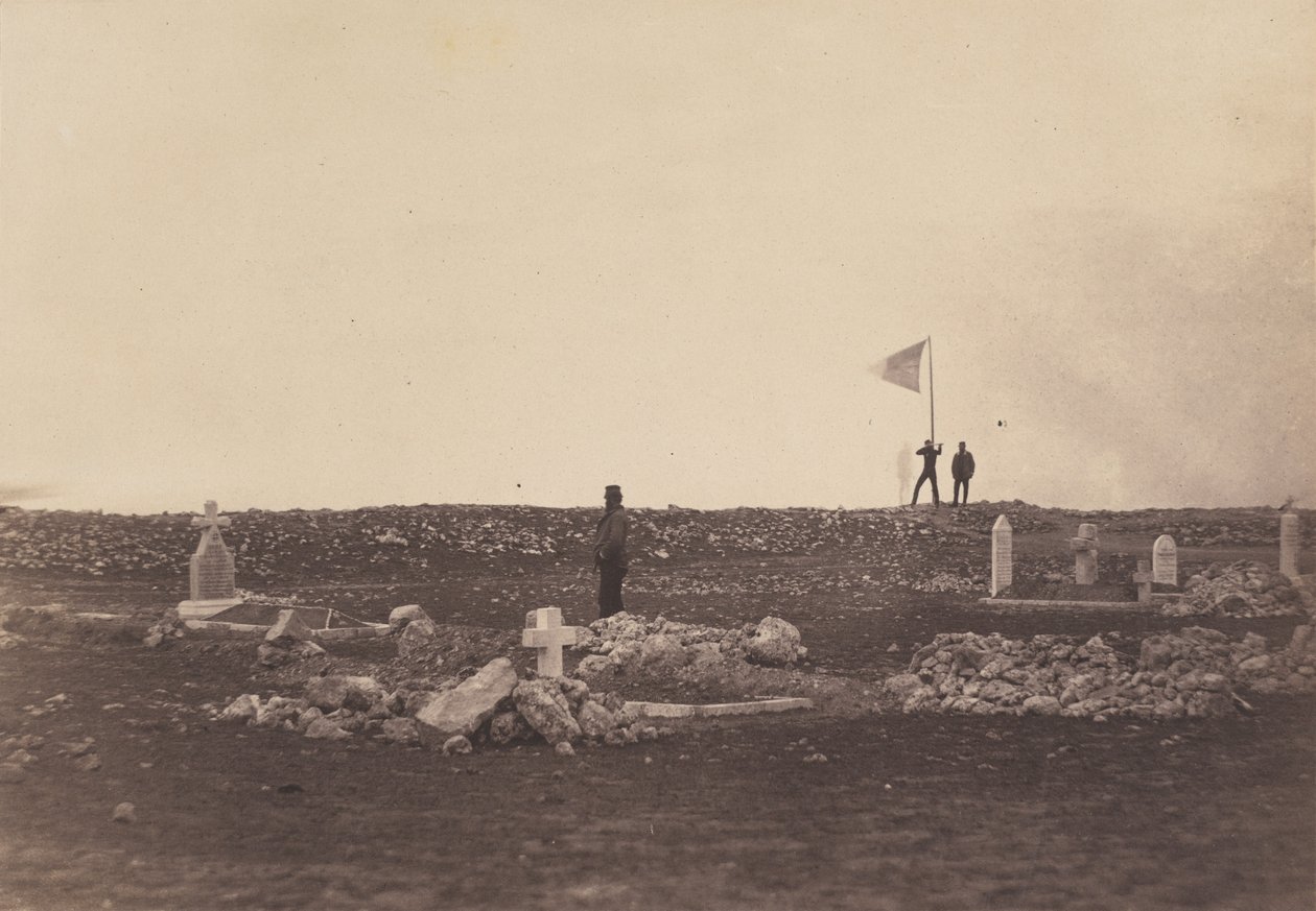 卡斯卡特山的公墓，1855年，1856年印刷。 作者 罗杰芬顿