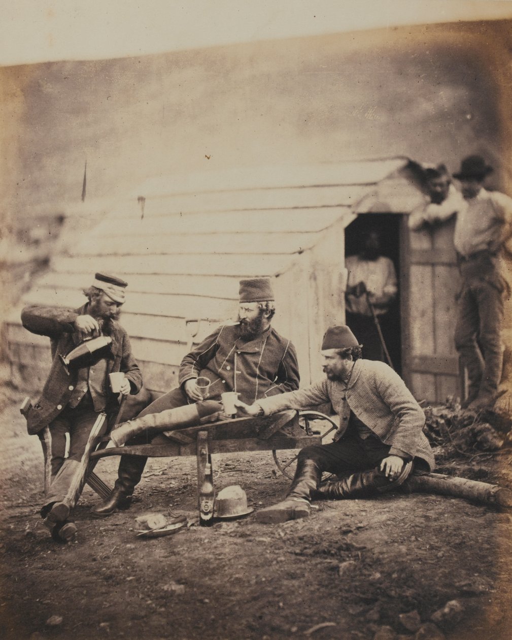 1855年与克里米亚战争相关的52张照片专辑中的难民营 作者 罗杰芬顿
