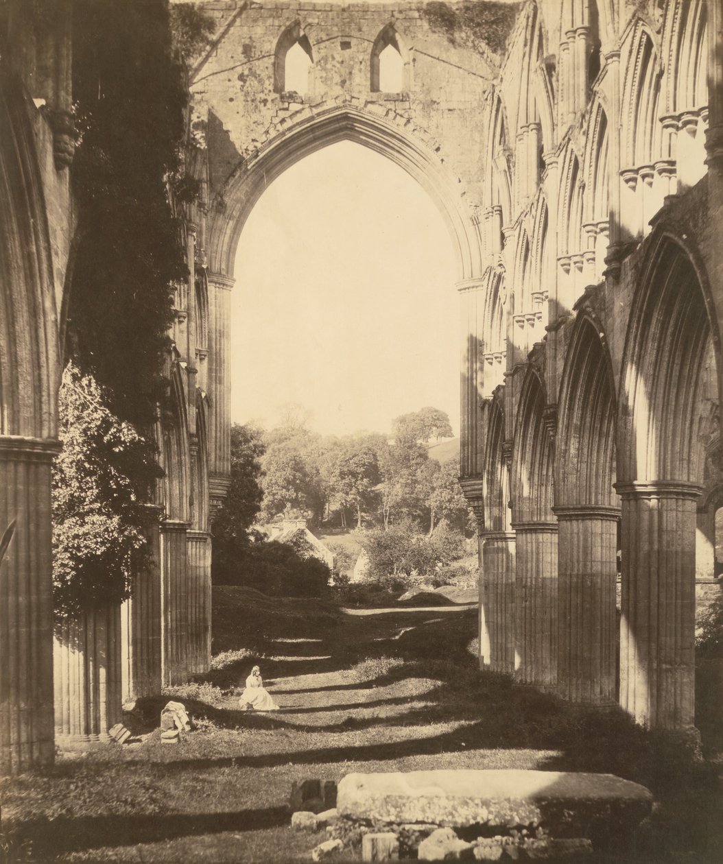 Rievaulx Abbey, 1854年。 作者 罗杰芬顿
