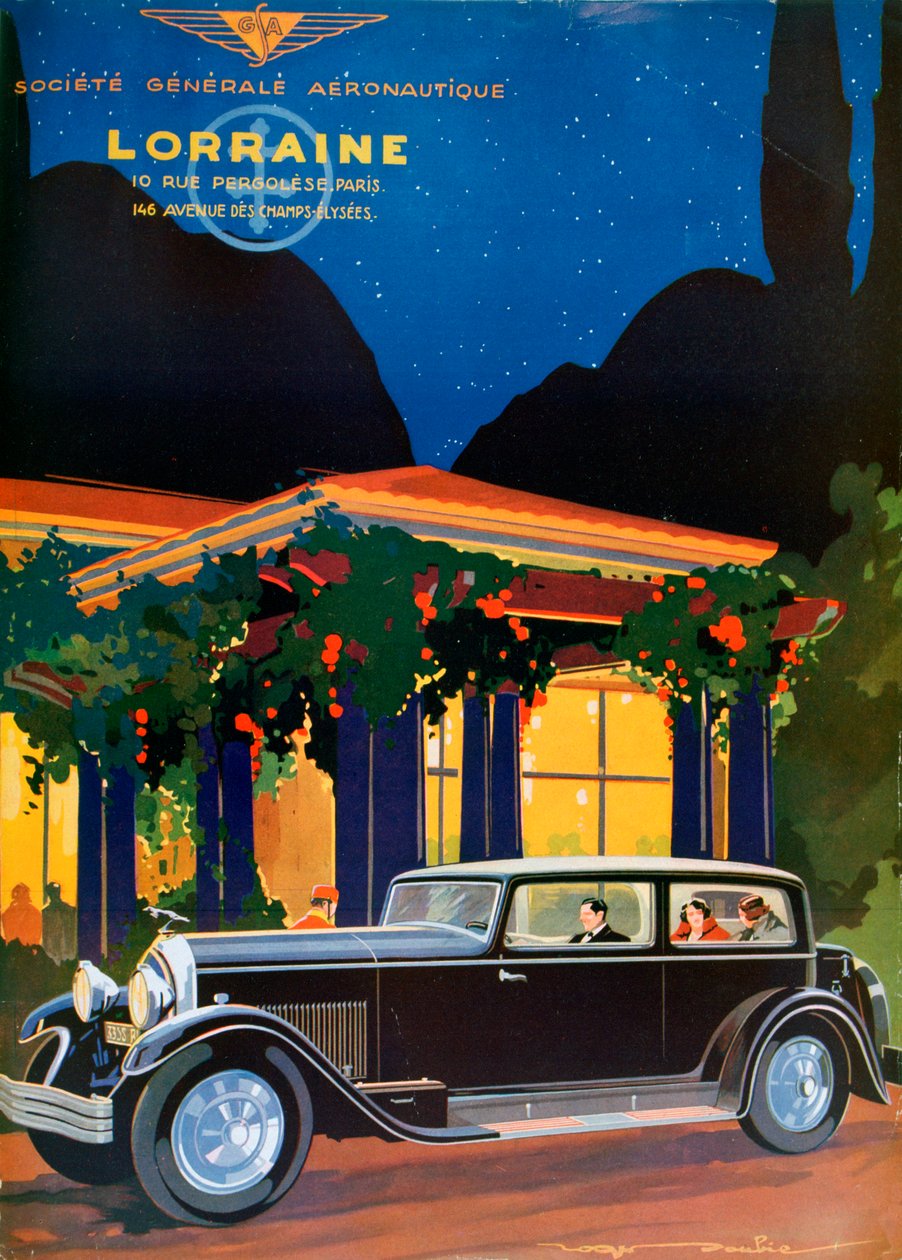 海报，洛林，通用航空公司，1928年 作者 罗杰·苏比
