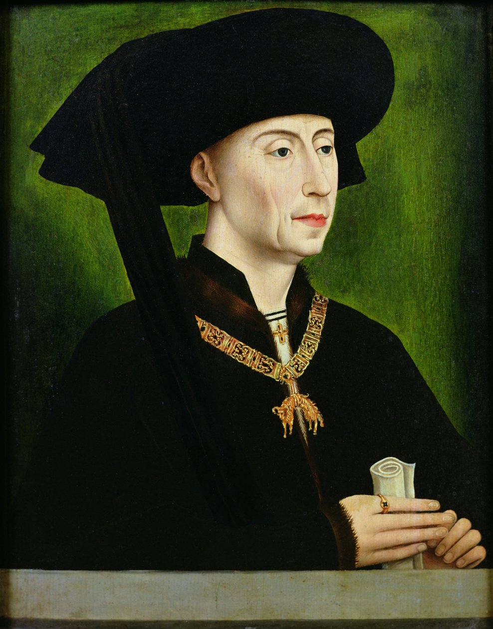 Philip the Good（1396-1467）勃艮第公爵的肖像 作者 罗吉尔·范·德·韦登