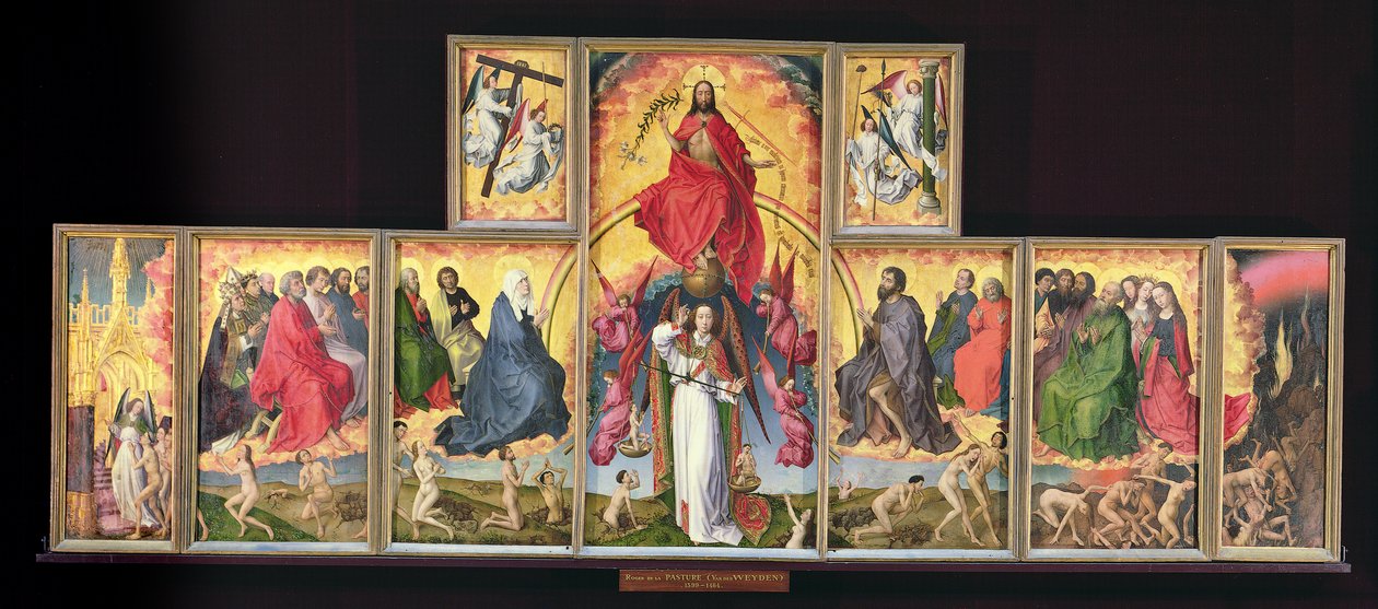 最后的审判，c.1445-50 作者 罗吉尔·范·德·韦登