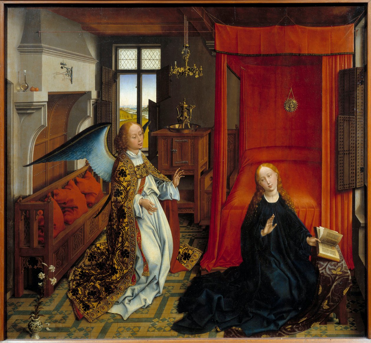 Annunciation. Painting of the workshop of Roger (Rogier) Van Der Weyden (1400-1464) Ec. Flam. 作者 罗吉尔·范·德·韦登