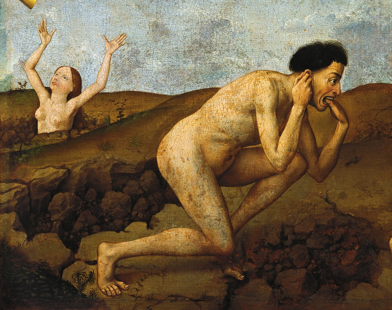 被诅咒者走向地狱，《最后的审判》祭坛画细节 作者 罗吉尔·范·德·韦登