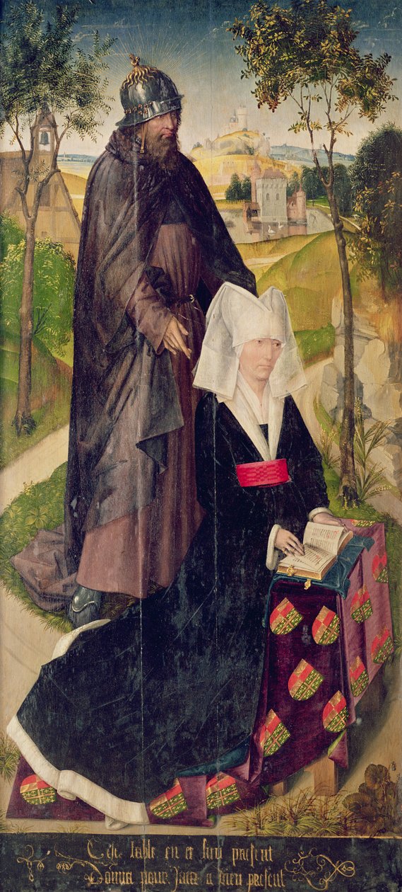 Montagu的Guillemette与Saint Guillaume，1460-66（彩绘小组） 作者 罗吉尔·范·德·韦登